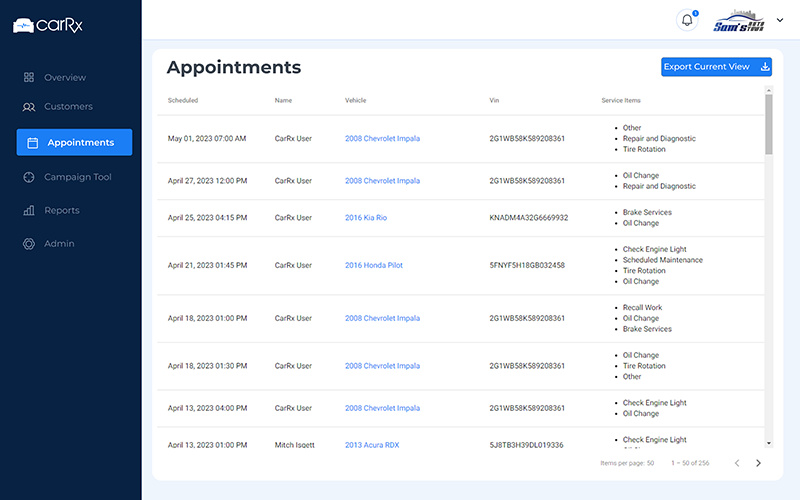 CarRx Appointments