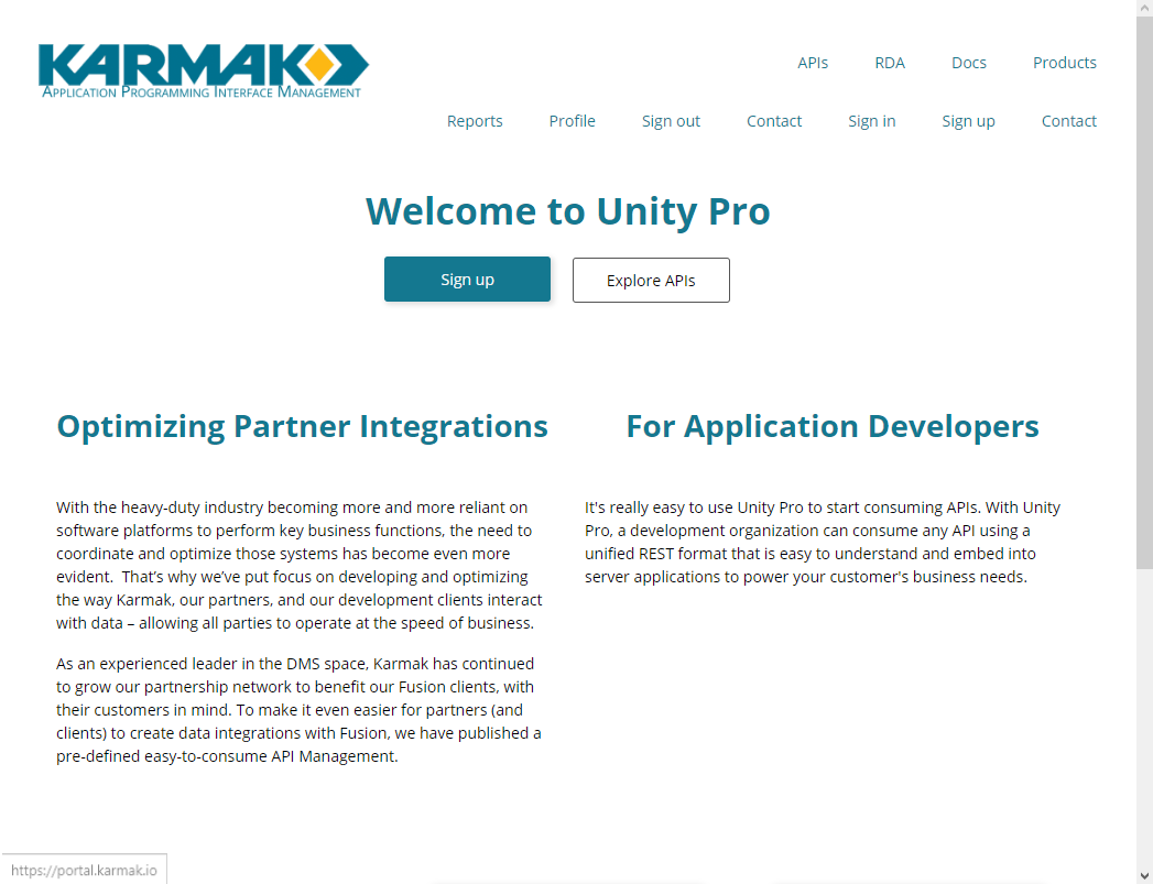 Karmak Unity Portal